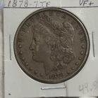 1878 7 TF US  Morgan Silver Dollar $1 VF+