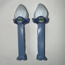 Set Of 3 Pez Dispenser Guy Diamond Troll Trolls Collection Light Blue Stem
