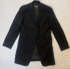 Giorgio Armani Women's Black 100 Wool Blazer Jacket Size 42 Made in Italy