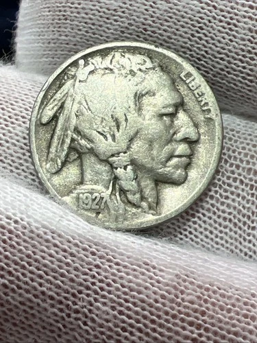 1927 S Full Date 1/2 Horn Higher Grade Buffalo Nickel -  Better Date US Coin!