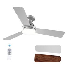  Ceiling Fans with Lights Low Profile Ceiling Fan with Light and 42 inch Silver