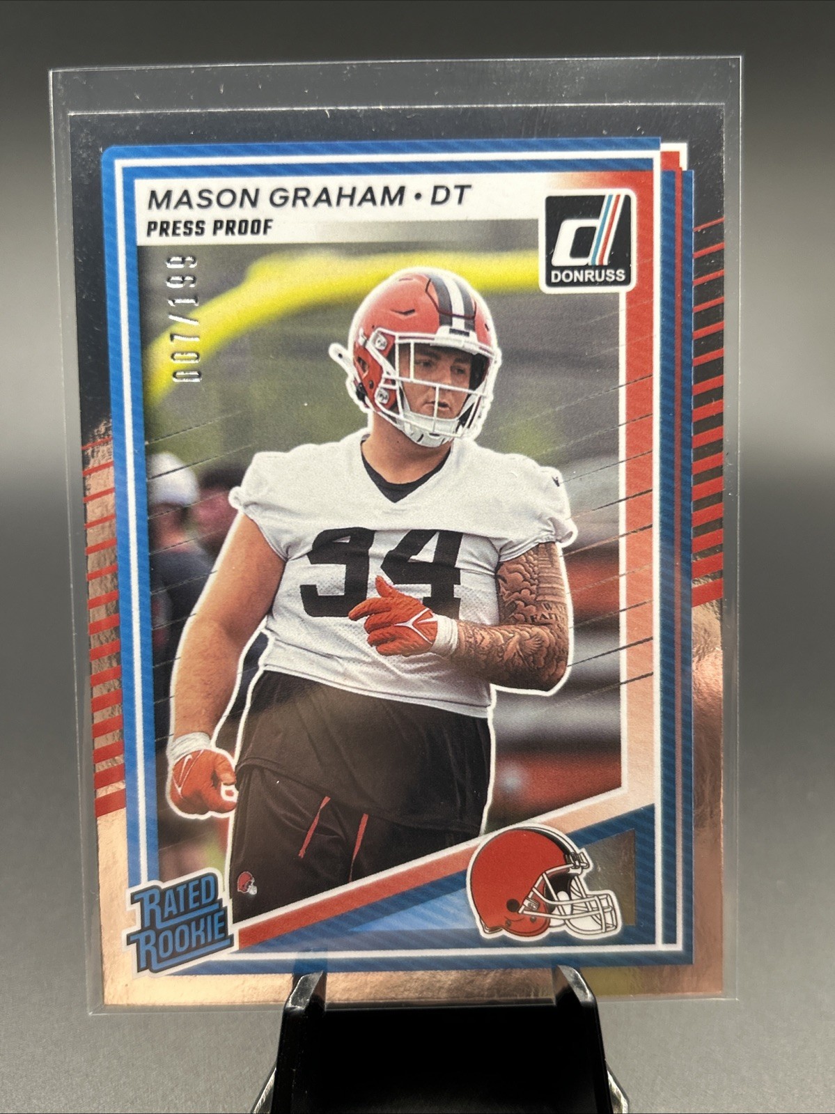 2025 Donruss Mason Graham Silver Press Proof Rated Rookie /199 Cleveland RC