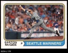 2023 Topps Heritage #178 Easton McGee Mariners RC 8 - NM/MT