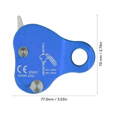 (Blue)Climbing Rope Grab Aluminum Alloy Self Locking 8?13mm Climbing Rop LW