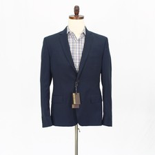 Roberto Cavalli 42R Navy Sport Coat Blazer Jacket Solid 2-Button Wool