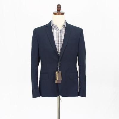 Roberto Cavalli 42R Navy Sport Coat Blazer Jacket Solid 2-Button Wool