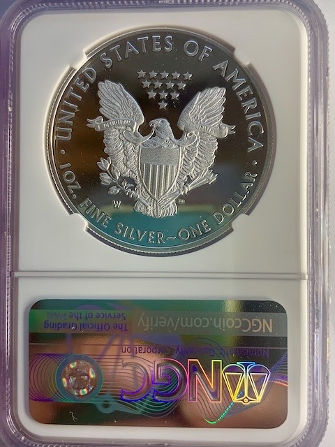 2018 W Proof Silver Eagle NGC PF70 UCAM - Travis Mills Signed Tough as They Come