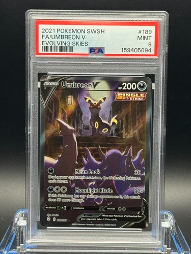 PSA 9 MINT ✨ - 2021 POKEMON Umbreon V 189/203 Full Art - Evolving Skies