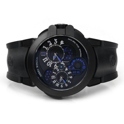 Harry Winston Ocean Dual Time Black Edition OCEATZ44ZZ007 Zalium Wristwatch