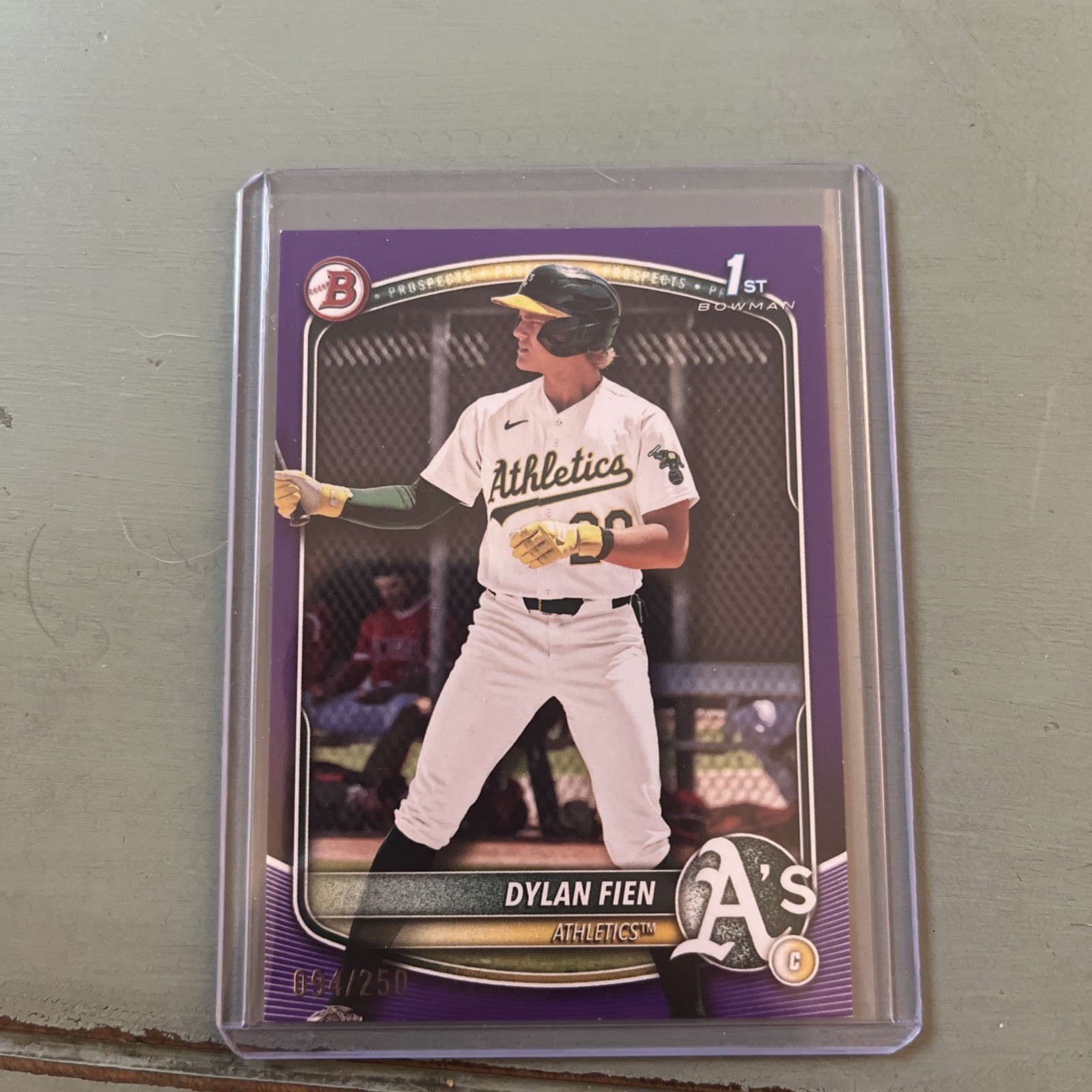 2025 Bowman Dylan Fien #BP-47 Purple Pattern /199 Rookie Prospect