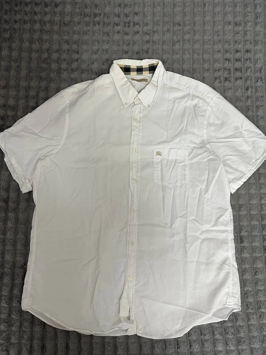 BURBERRY WHITE ソサエティ　ボタンアップシャツ Burberry White Casual Button-Down Shirts for Men for sale | eBay