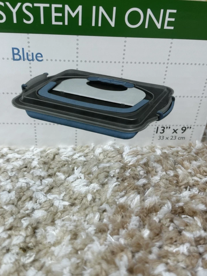 BergHOFF's Perfect Slice 不粘烤盘和定制切片系统 全新 蓝色 — 第 2/3 张图片