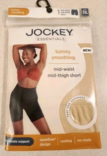 Jockey Women's 3XL Thigh Shaper / Mid-Waist Mid-Thigh Short Beige #10725