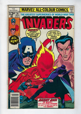 The Invaders # 26 Marvel Comics Bucky vs. The Axis Agent (1978) FN+
