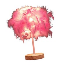 Nordic Homestay Light Luxury Feather Table Lamp Bedroom Bedside Lamp Creative Ni