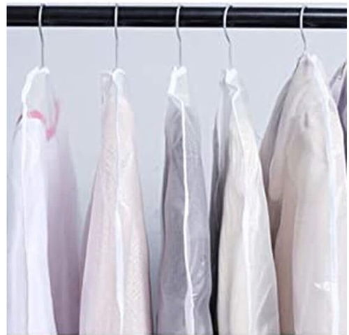 5 PCS Garment Bags, 40 inch Plastic Clear Dust Proof Hanging Clothes Cover, Zipp - Picture 5 of 7