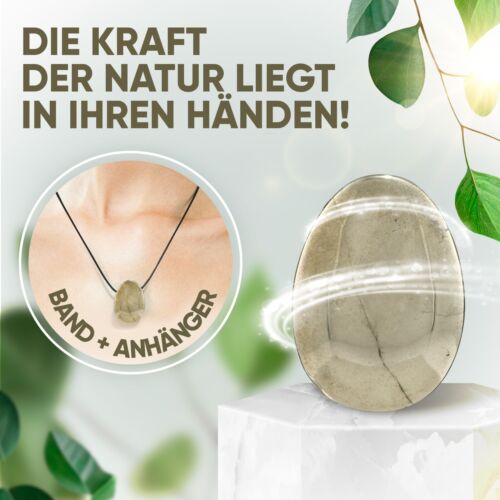 Pyrit Edelstein Anhänger | Kristall Kette mit Tropfen Anhänger - Bild 3 von 10