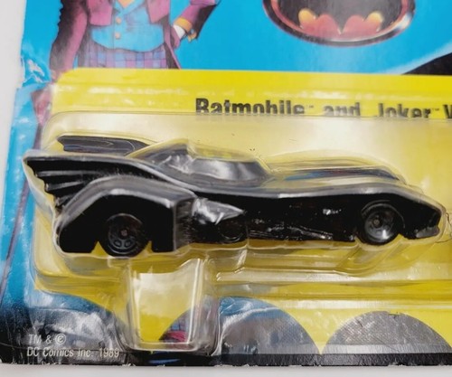 SEALED MOC VTG 1989 ERTL BATMAN BATMOBILE AND JOKER VAN #2497 - Picture 3 of 8