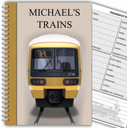 NEU A5 ZUG SPOTTING LOGBUCH/PERSONALISIERT/GEBURTSTAG PAPA VATERTAG GESCHENK 03 - Bild 1 von 9