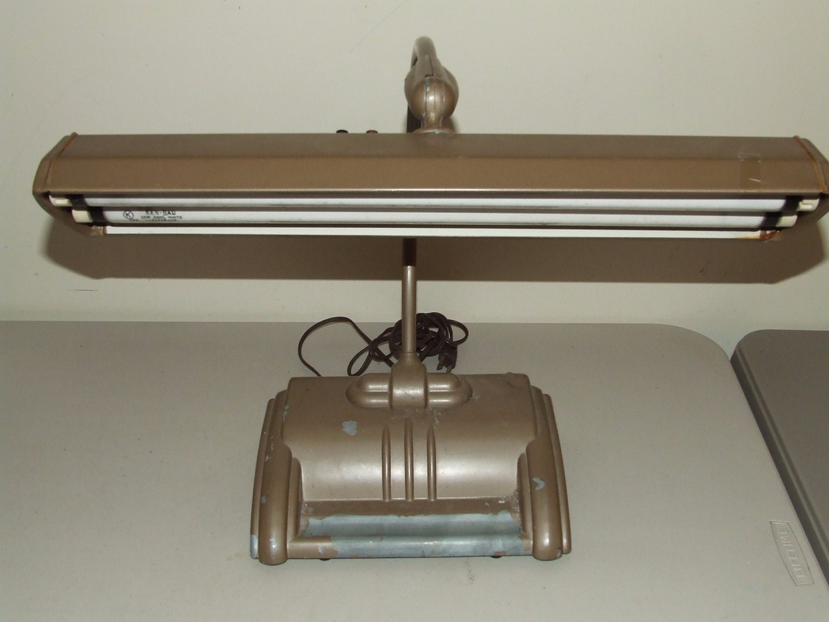 Vintage Working 1940's Art Deco Industrial Bankers Student Desk