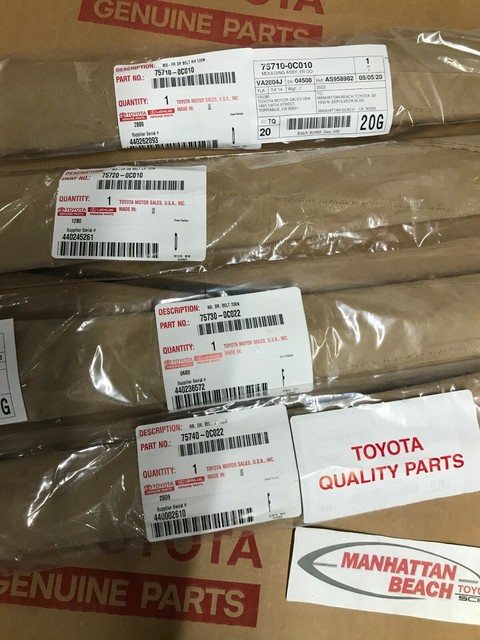 04-06 TUNDRA DOUBLE CAB Belt Molding Weatherstrip (FULL SET) Genuine