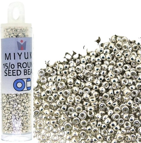 John Bead Miyuki Square/Cube Beads 1.8mm Silver Galvanized APX 20