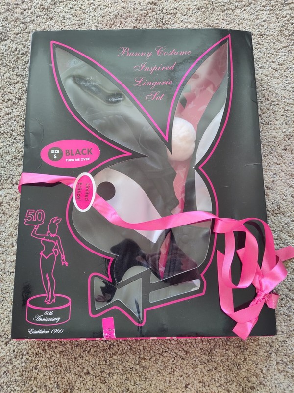 PLAYBOY BUNNY LIMITED EDITION LINGERIE SET 4PC SEXY HALLOWEEN COSTUME SZ S NEW