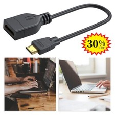 Mini HDMI Male to HDMI Female Converter Adapter Cable Cord 15cm Black |HOT