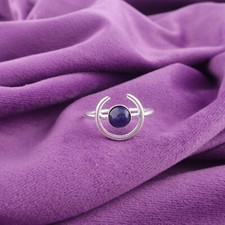 Sodalite Stone Sterling Silver Handcrafted Band Anniversary Ring Size All Size