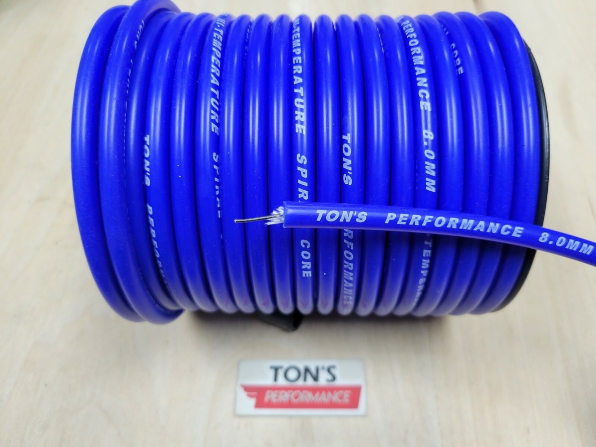 SPEED 写真集 Ton's Performance 8mm BLUE silicone Spiral Core Spark plug