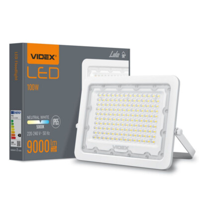 LED Fluter Außen Strahler VIDEX F2e 100W 5000K Scheinwerfer Flutlicht IP65 Weiß