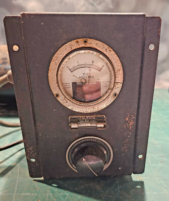 Vintage BL Electrical/The Benwood Linze DC Amperes Meter with Ohmite Variac