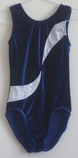 Navy Velvet Leotard CL Child Large