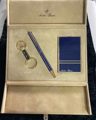 Andre Piasso Executive Velvet Box Gift Set Pen Business Card