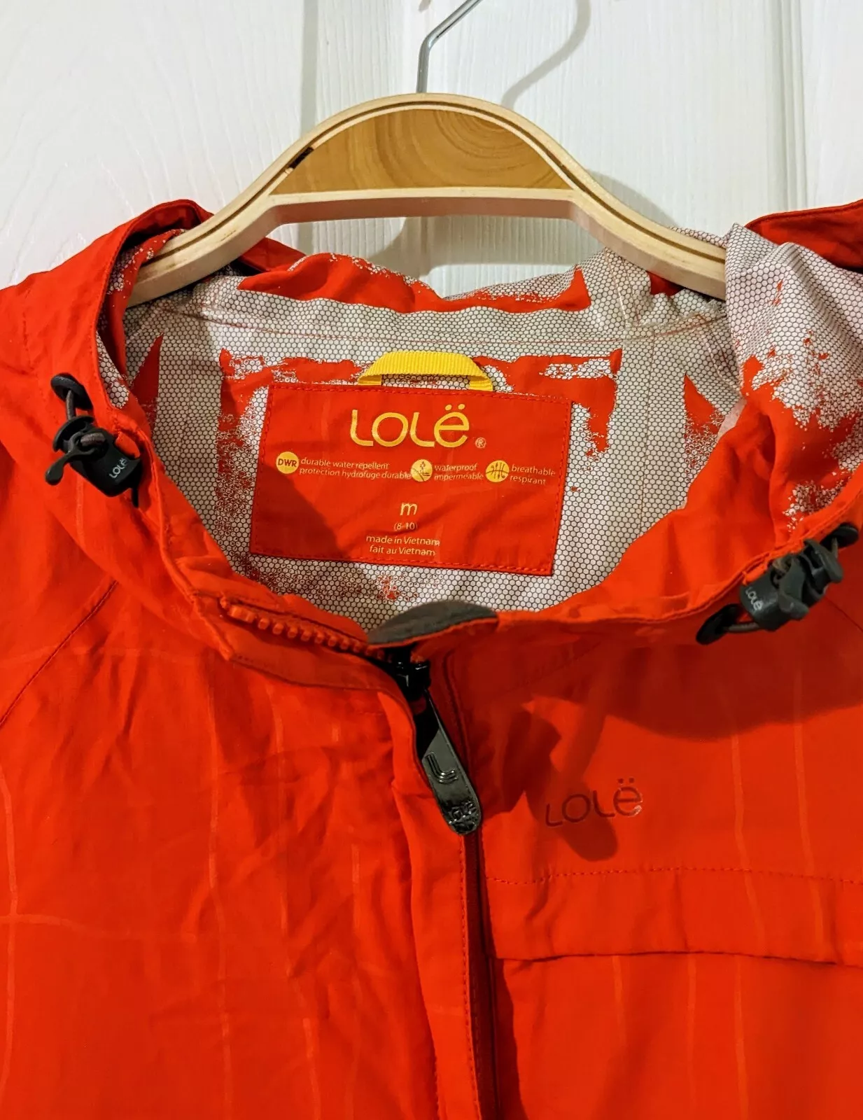 lole nylon zipup athletic water resistant jacket