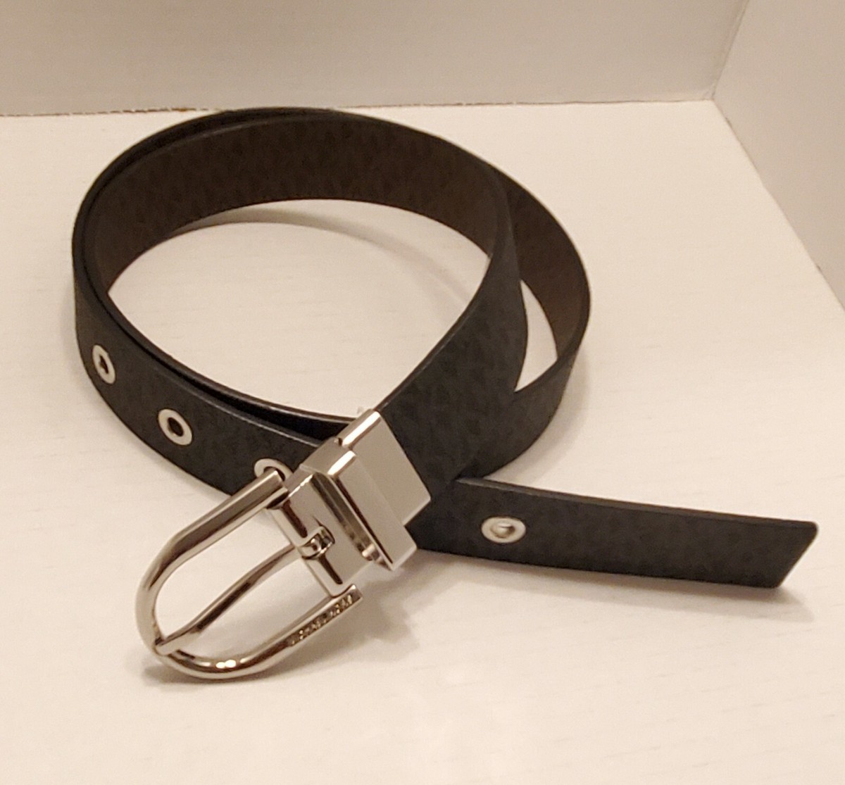 Michael Kors Women’s Signature Canvas Belt Small Michael Kors Womens White Leather Signature Canvas Logo  main image 4