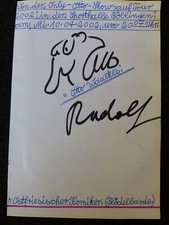 Otto Waalkes signed autograph signed + drawing 14x20.5 cm slip in person