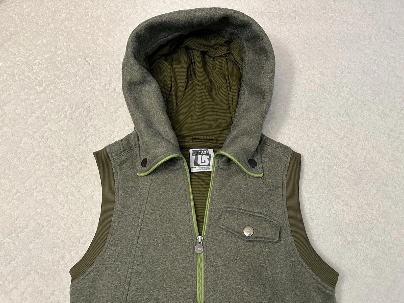 burton 2000s y2k dry ride snowboard ski tech vest barely worn hoodie