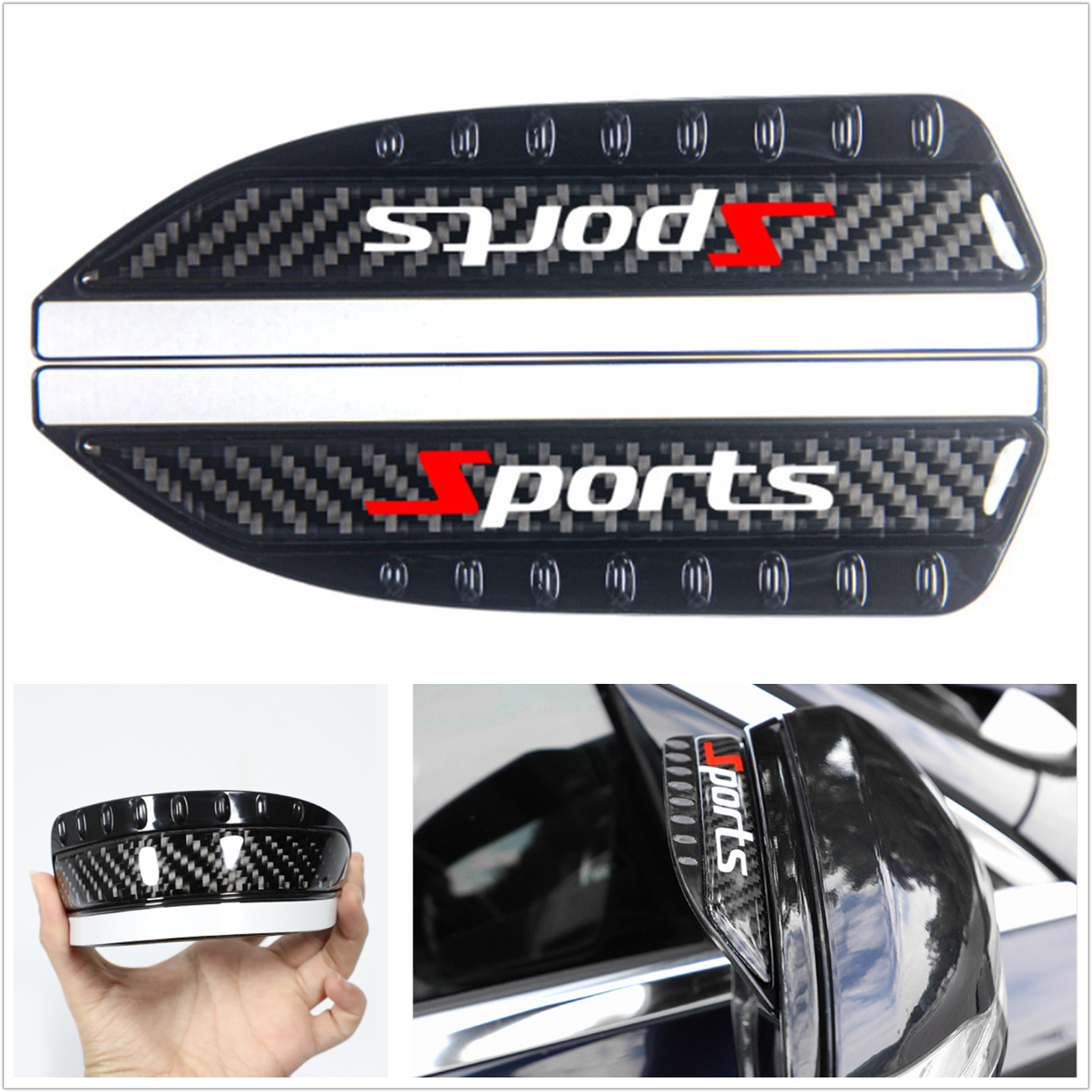 2X Car Rear View Side Wing Mirror Rain Board Eyebrow Guard Sun Visor Accessories