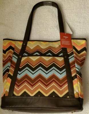 Sac Fourre-tout Missoni Pour Target XOXO - Grand Format, Motifs Zigzag Colorés - Neuf Avec étiquettes
