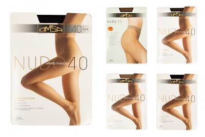OMSA women's elastic tights with all-nude bodice, comfort stitching, hygienic gu