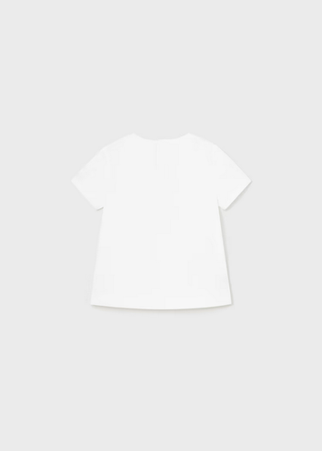 MAGLIA T SHIRT NEONATA MAYORAL 00105 105 COTONE 32 BIANCO ORIGINALE PE 2024 - Picture 2 of 3