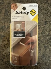 Safety 1st 14 Pack Wide Grip Cabinet Locks & Drawer Latches Child Proof - 72321