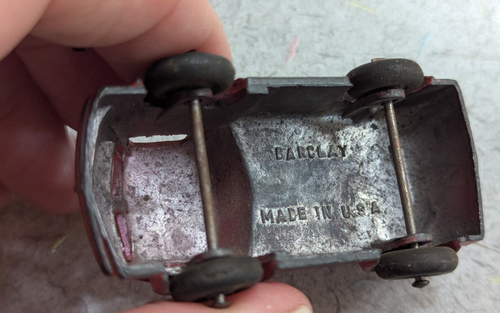 Vintage Barclay Red Truck Cab for Car Transporter Slush Lead Mold 1940s - Picture 8 of 9