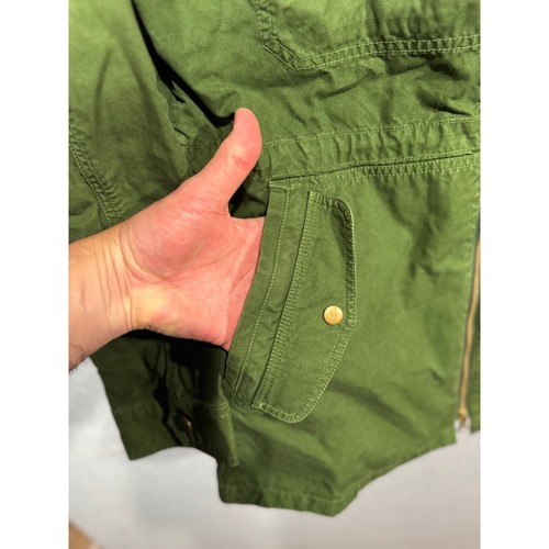 J.Crew Hooded Field Jacket Full Zip Utility Military Green Mens Size M - Picture 6 of 15