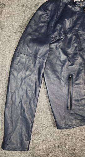 LA MARTINA Luxury Blue Ovine Leather Jacket Size XL Made in Italy Model:KLM001 - Picture 10 of 19