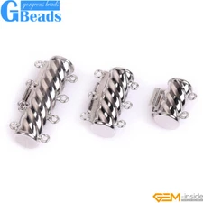 Layered Snap Barrel Clasps 18K Gold Filled Pearl Necklace Clasps Jewellry Making