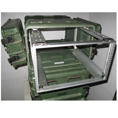 Rackmount 06U x24 Slide Out General Dynamics Composite Shock Mount Rack Case A1