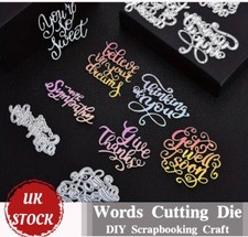 Words Cutting Die Set Metal Craft Scrapbooking Tool  THINKING OF YOU , THANKS