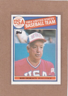 1985 TOPPS BASEBALL ROD DEDEAUX ROOKIE #389 TEAM USA NM/NMMT